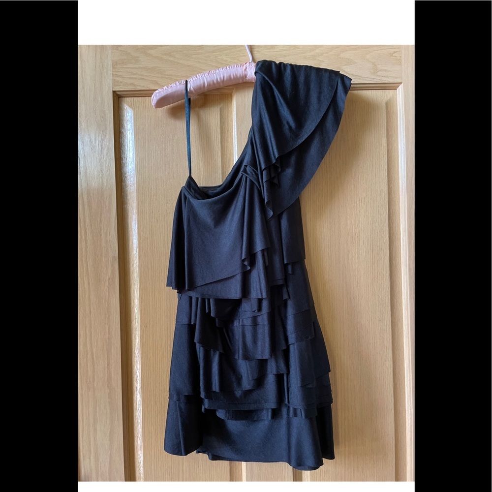 BCBG One Shoulder Black Dress